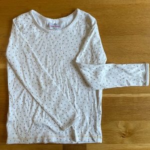 Hanna Andersson gold and white long-sleeved shirt